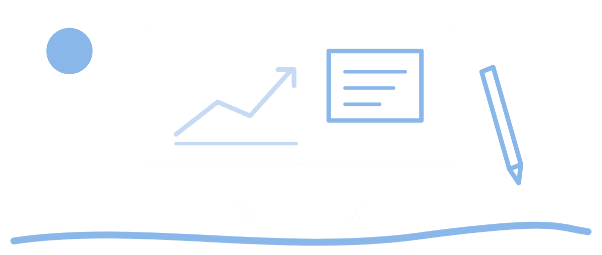 Skizze: Ein mobiles interaktives Whiteboard auf Rollen mit Diagramm und Notizen, daneben ein Stift